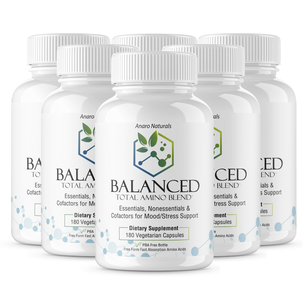 BALANCED Total Amino Blend is a unique combination of free form pharmaceutical grade amino acids... blended with the cofactors necessary to balance mood, relieve mild anxiety and support your body’s innate ability to heal itself.