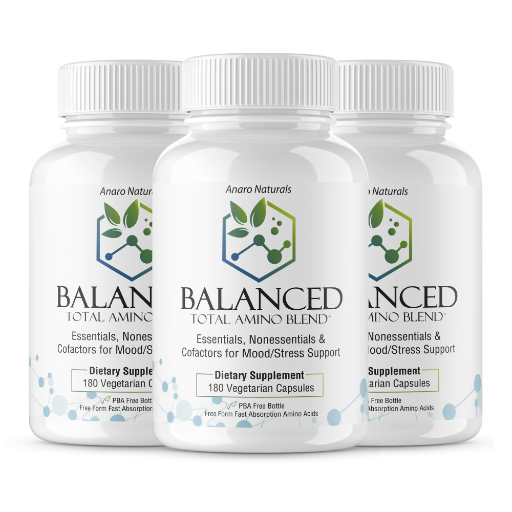 BALANCED Total Amino Solution is a unique combination of free form pharmaceutical grade amino acids... blended with the cofactors necessary to balance mood, relieve mild anxiety and support your body’s innate ability to heal itself.